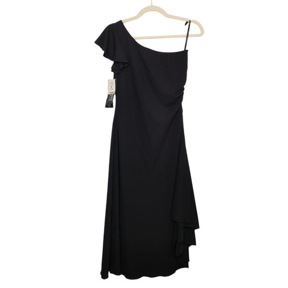 NWT Vintage Arianna Rachel Kaye Black One Shoulder Dress Witchy Goth Emo 4 - Picture 2 of 5